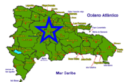 Kleine Landkarte der Dominikanischen Republik