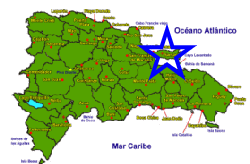 Mapa pequeña de la República Dominicana